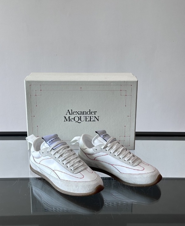 Alexander Mcqueen White Drip Sneakers