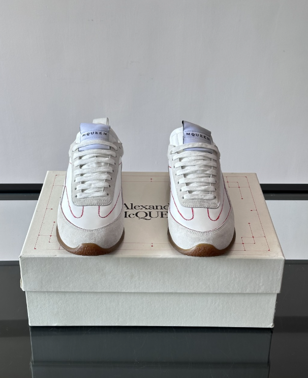 Alexander Mcqueen White Drip Sneakers