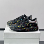 Alexander McQueen Oversized Black Multicolor Drip Sneakers