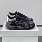 Alexander McQueen Oversized Black Multicolor Drip Sneakers