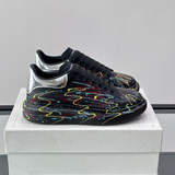 Alexander McQueen Oversized Black Multicolor Drip Sneakers