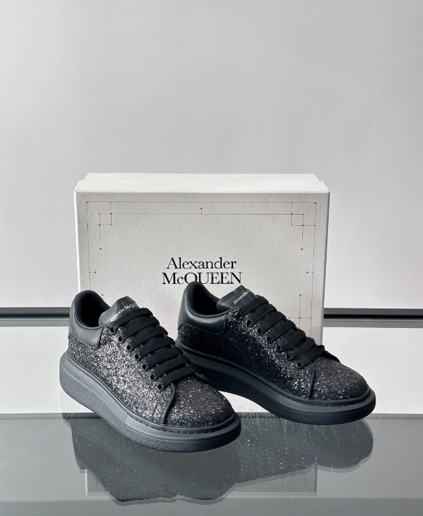 Alexander McQueen Oversized Black Drip Sneakers
