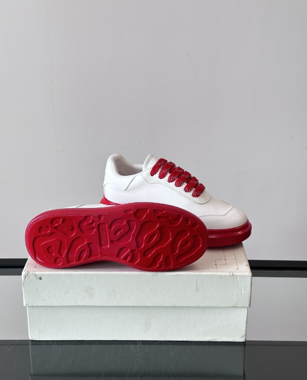 Alexander McQueen Oversized Red White Drip Sneakers