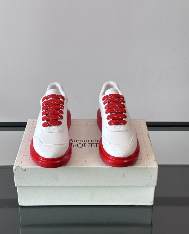 Alexander McQueen Oversized Red White Drip Sneakers