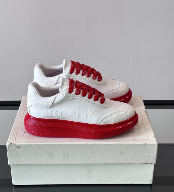 Alexander McQueen Oversized Red White Drip Sneakers