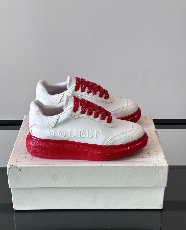 Alexander McQueen Oversized Red White Drip Sneakers