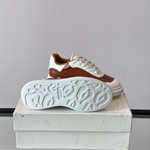 Alexander McQueen Oversized White Brown Drip Sneakers