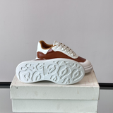 Alexander McQueen Oversized White Brown Drip Sneakers
