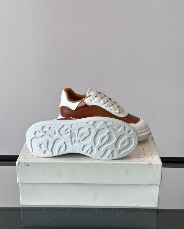 Alexander McQueen Oversized White Brown Drip Sneakers