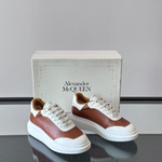 Alexander McQueen Oversized White Brown Drip Sneakers