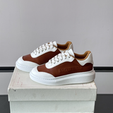 Alexander McQueen Oversized White Brown Drip Sneakers