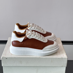 Alexander McQueen Oversized White Brown Drip Sneakers