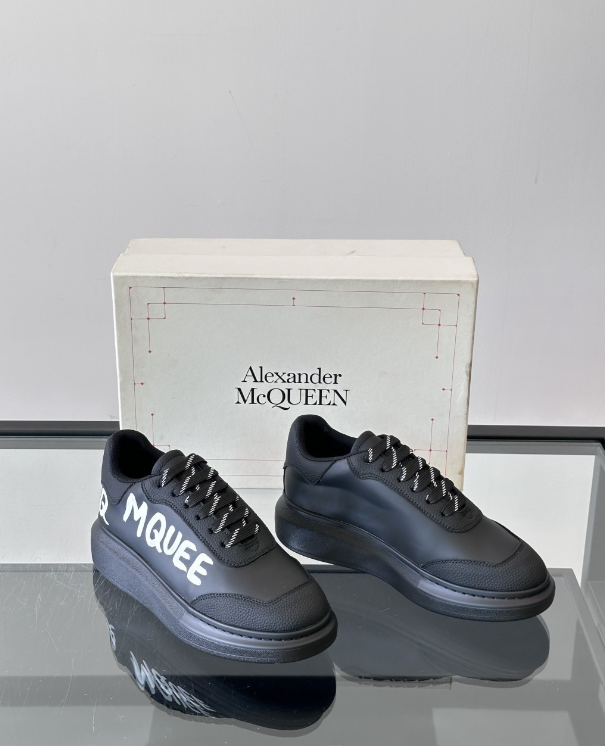 Alexander McQueen Oversized Black Drip Sneakers