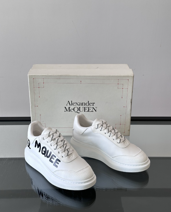 Alexander McQueen Oversized White Drip Sneakers