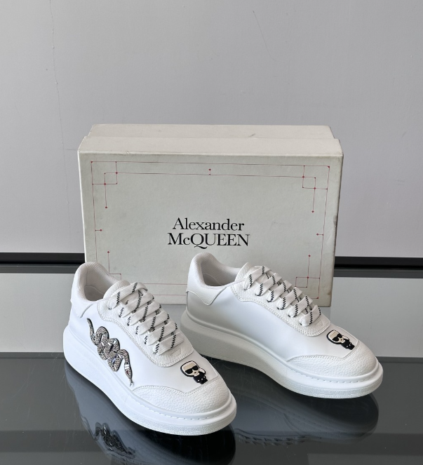 Alexander McQueen Oversized White Drip Sneakers