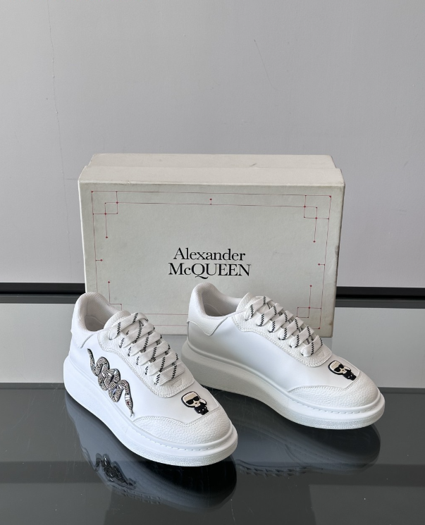 Alexander McQueen Oversized White Drip Sneakers