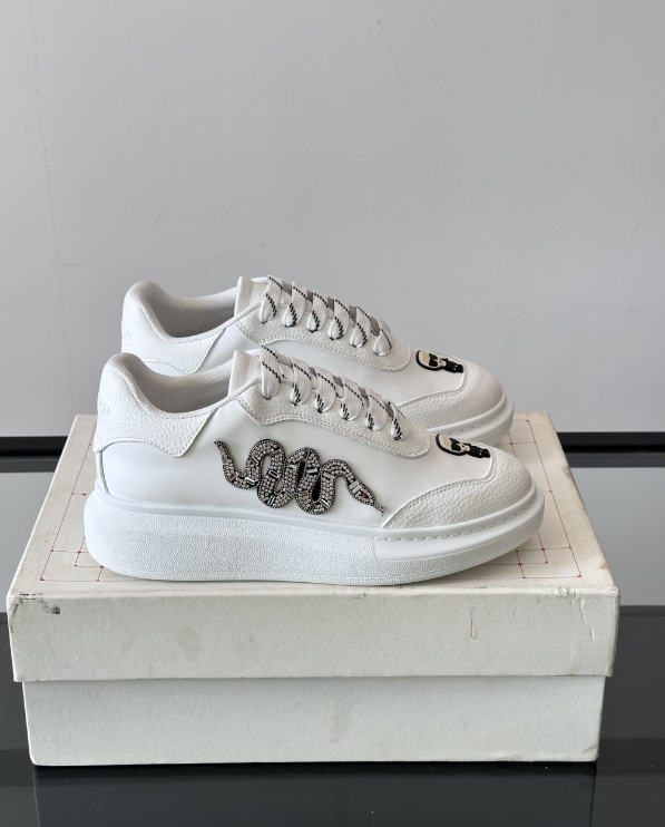 Alexander McQueen Oversized White Drip Sneakers