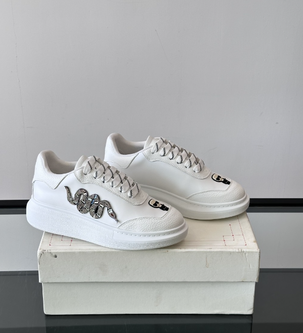 Alexander McQueen Oversized White Drip Sneakers