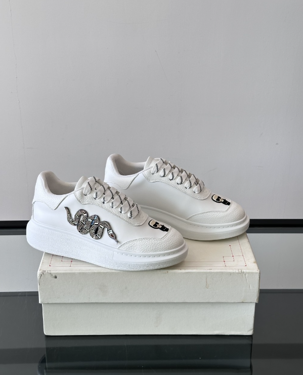 Alexander McQueen Oversized White Drip Sneakers