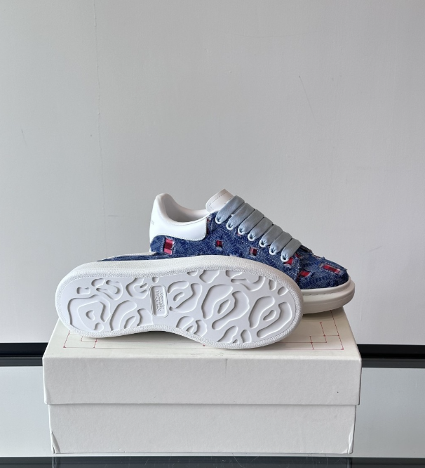 Alexander McQueen Oversized Blue Drip Sneakers