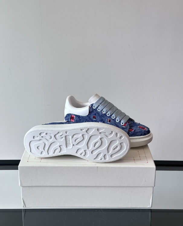 Alexander McQueen Oversized Blue Drip Sneakers