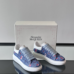 Alexander McQueen Oversized Blue Drip Sneakers
