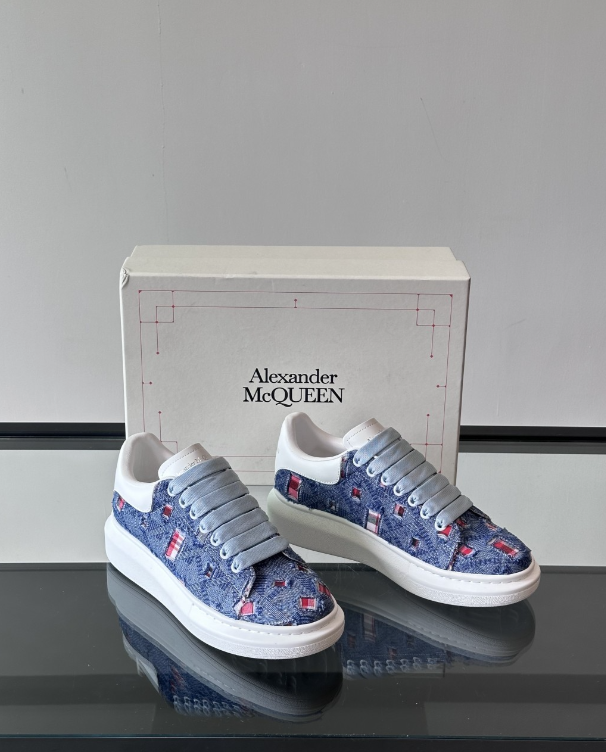 Alexander McQueen Oversized Blue Drip Sneakers