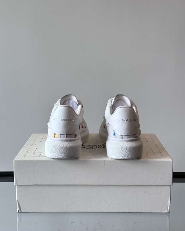 Alexander McQueen Oversized White Drip Sneakers
