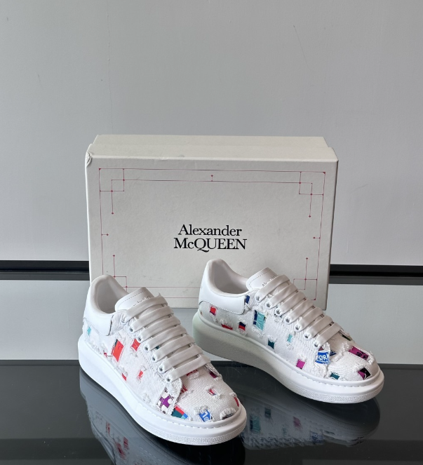 Alexander McQueen Oversized White Drip Sneakers