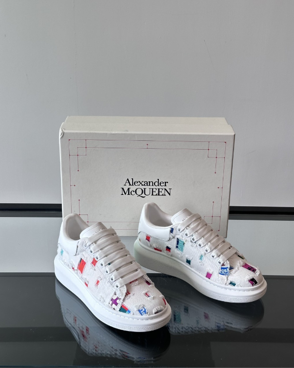 Alexander McQueen Oversized White Drip Sneakers