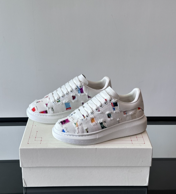 Alexander McQueen Oversized White Drip Sneakers
