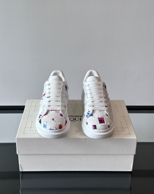 Alexander McQueen Oversized White Drip Sneakers