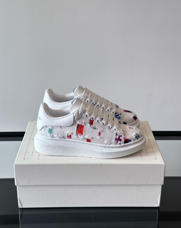Alexander McQueen Oversized White Drip Sneakers