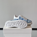 Alexander McQueen Oversized Blue/White Drip Sneakers