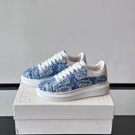 Alexander McQueen Oversized Blue/White Drip Sneakers