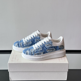 Alexander McQueen Oversized Blue/White Drip Sneakers