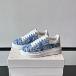 Alexander McQueen Oversized Blue/White Drip Sneakers