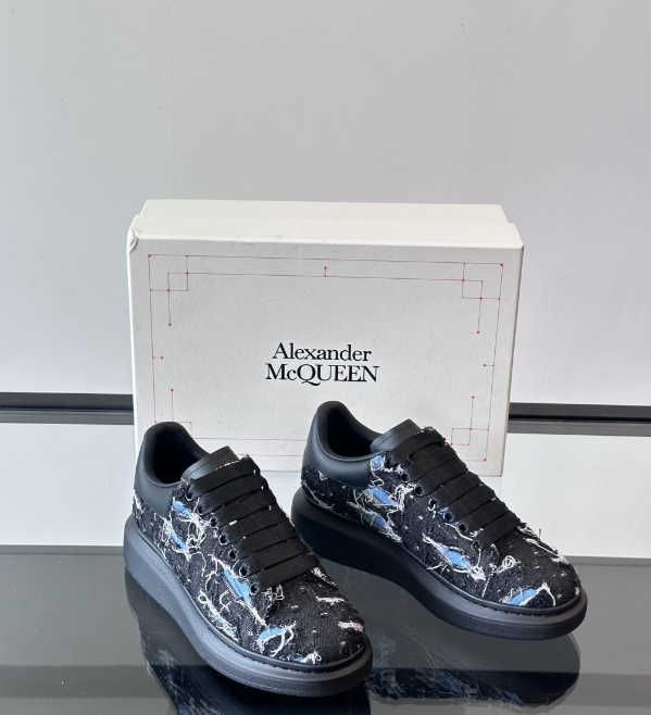Alexander McQueen Oversized Black Drip Sneakers