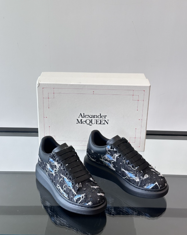 Alexander McQueen Oversized Black Drip Sneakers