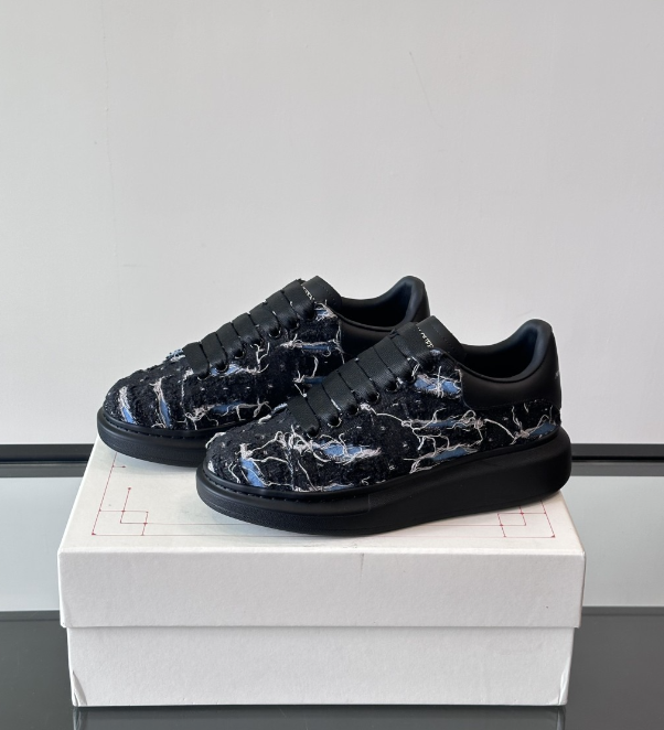Alexander McQueen Oversized Black Drip Sneakers