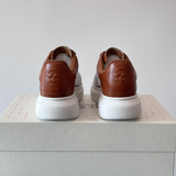 Alexander McQueen Oversized White/Orange Drip Sneakers