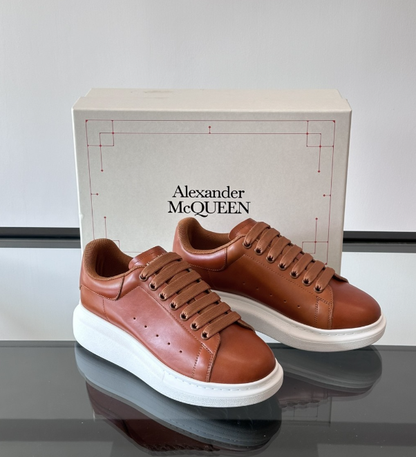 Alexander McQueen Oversized Brown Drip Sneakers
