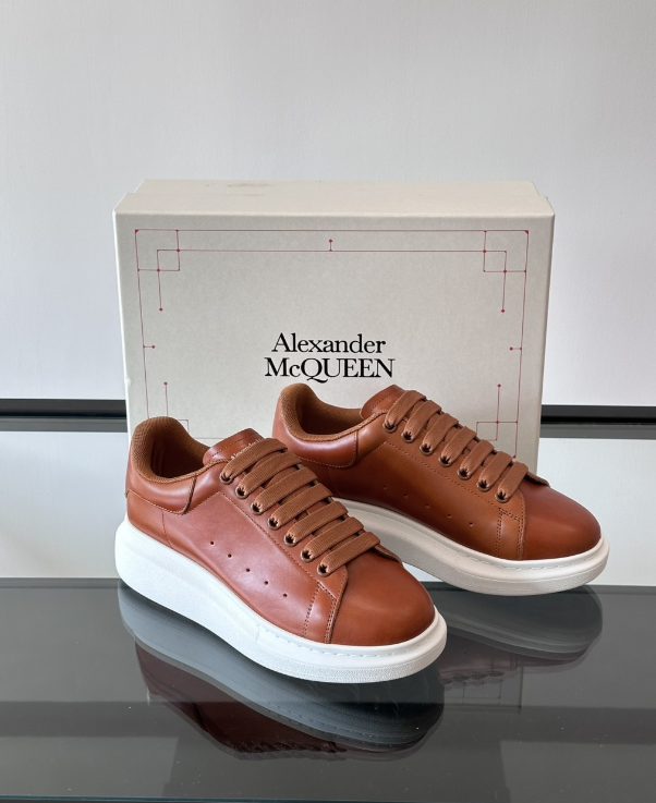 Alexander McQueen Oversized Brown Drip Sneakers