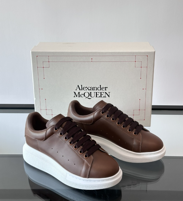 Alexander McQueen Oversized Brown Drip Sneakers