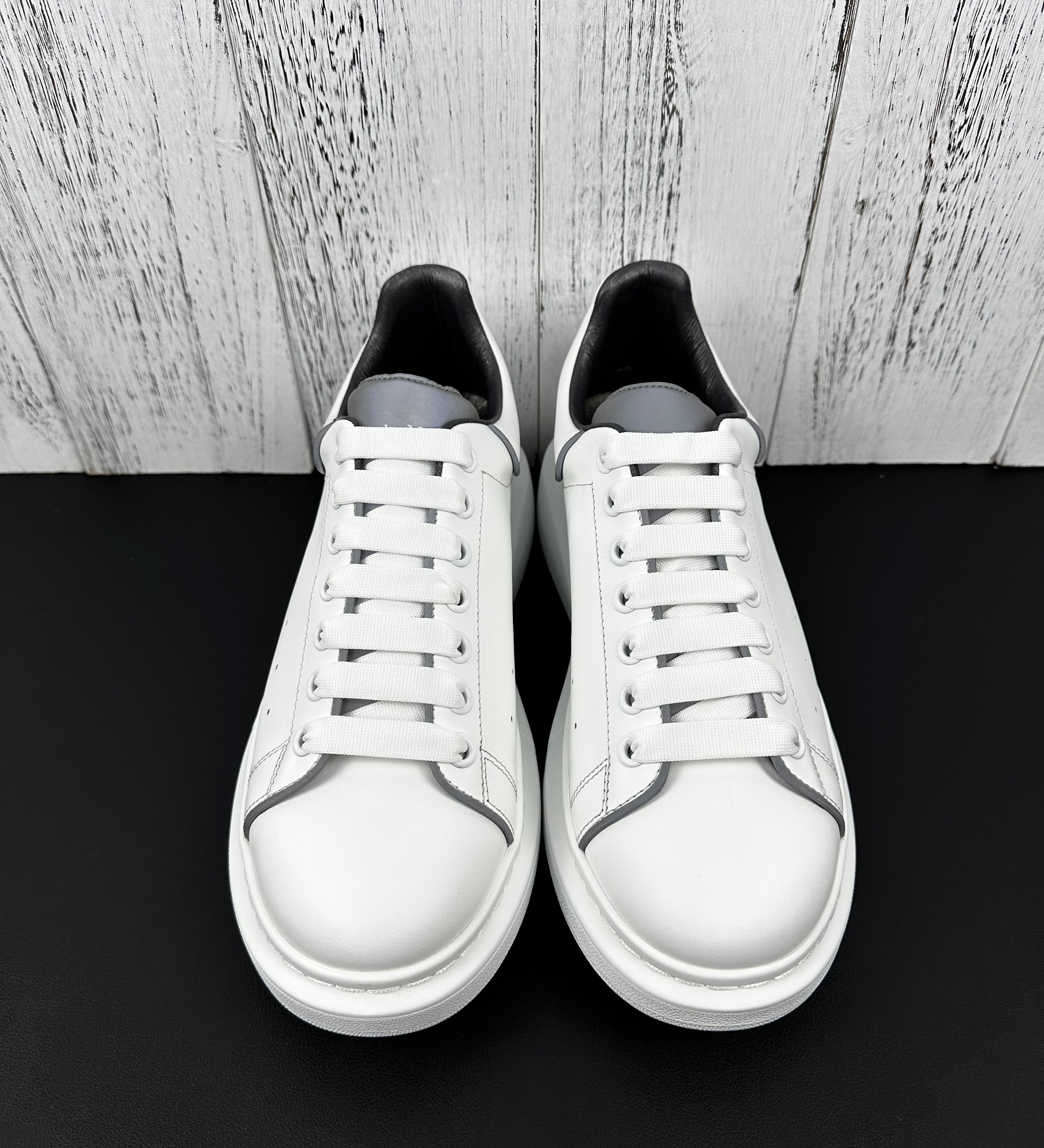 Alexander McQueen White and Grey Drip Sneakers