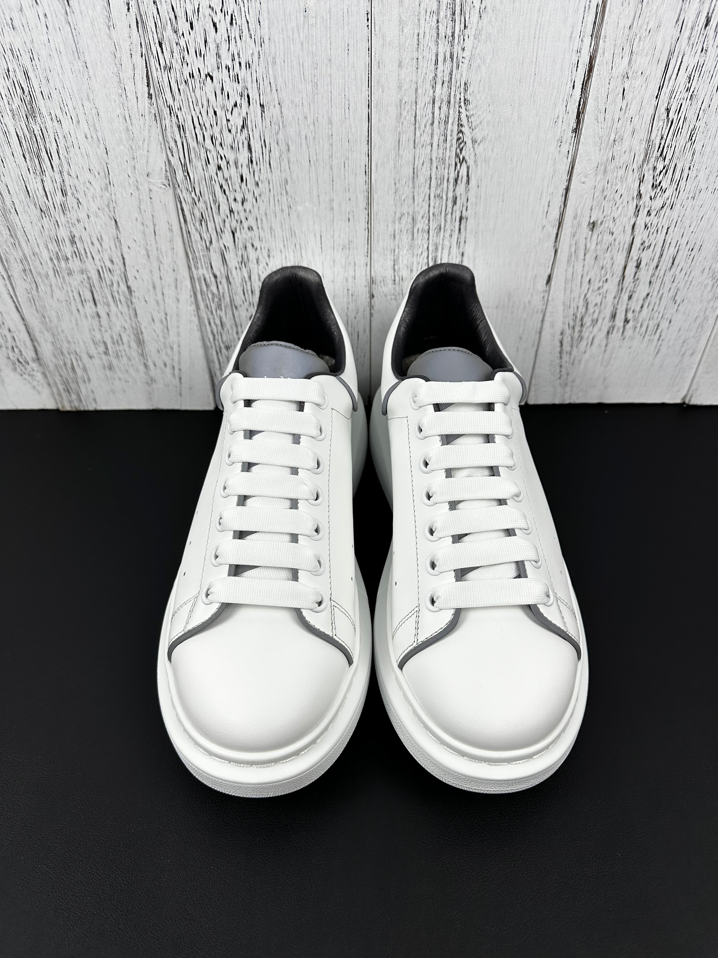 Alexander McQueen White and Grey Drip Sneakers