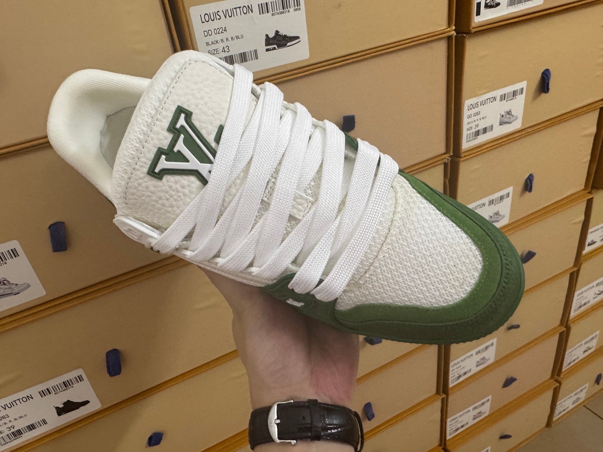 Trainer Green and White