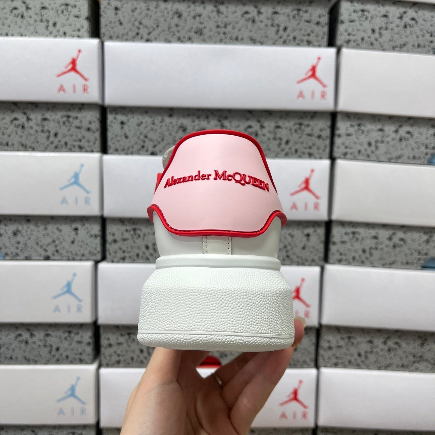 Alexander McQueen Pink & Red Drip Sneakers