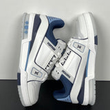 Trainer White and Dark Blue