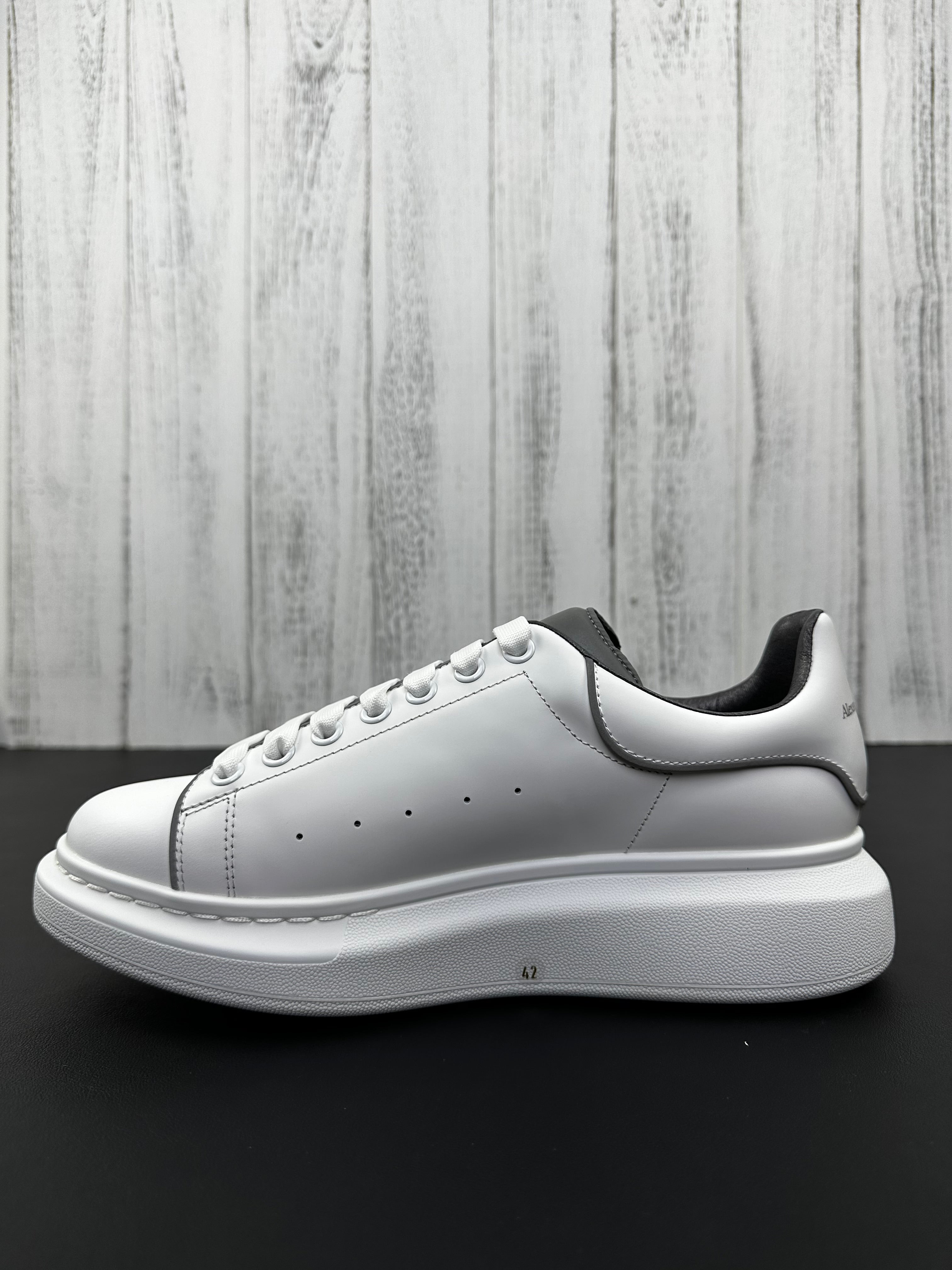 Alexander McQueen White and Grey Drip Sneakers